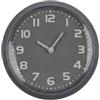 MIJOMA Orologio magnetico rotondo 8 cm - piccolo orologio da parete con movimento al quarzo e sospensione - silenzioso e compatto - ideale per frigorifero, armadietto, ufficio, cucina, bagno (grigio