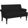 vidaXL Panca con Schienale Nera 120x62x75,5 cm in Tessuto