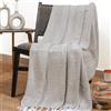 RAJRANG Coperta di lancio di cotone boho - 50x60 pollici - tiri di divano rustico per la farina d'avena del soggiorno