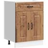 vidaXL Base da Cucina Kalmar Legno Vecchio in Legno Multistrato, Mobile Base lavello, Mobile Cucina Base con cassetto, Mobile Base lavello