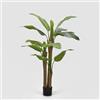 EDG Enzo De Gasperi Banano con Vaso Pianta Artificiale H 150 Cm Verde