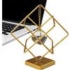 Generic Sfera di cristallo geometrica, sfera di cristallo da tavolo | Sfera in vetro Decorazione artistica per la casa Artigianato | Elegante ornamento da scrivania a sfera con struttura geometrica in ferro