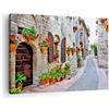 ARTTOR Moderno Quadro su Tela 70x50 cm Stampe da Parete Architettura Fiori - 2817