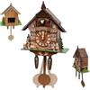 RUETERY Orologio a cucù in legno, orologi a cucù del Schwarzwald, decorazioni da parete retrò, orologio a cucù con pendolo, per soggiorno, camera da letto, cucina, ristorante, bar, decorazione per
