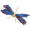 GORGECRAFT Statua di Libellula in Tormalina Blu in Lega d'oro Elettroplaccata Collezione di Decorazioni per Libellule Pietra Preziosa Naturale Ornamento da Scrivania Artistica per Esterni Soggiorno