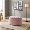 DecHome - Cassapanca Contenitore Panca in Velluto Dimensioni 71x52x42 cm Rosa