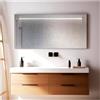 STYLE GLASS Specchio Bagno LED ATENA 120x60 cm, Specchiera bagno Grande Retroilluminato 4000K, Design Moderno, da parete Senza cornice