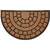 oKu-Tex Tappetino in Cocco, Fibra Coir Gomma, Design 1, 45 x 75 cm halbrund