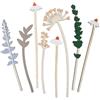 Logbuch-Verlag 7 fiori di legno come bouquet pasquale decorazione primaverile idea regalo mamma nonna 33 cm decorazione naturale