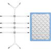 Jinsion Elastici Ferma Lenzuola Regolabili con Pinze Clip, Bianco | 120 cm - 250 cm, Per Lenzuola con Angoli, Per Lenzuola Matrimoniali, Per Coprimaterassi, Per Letto o Divano