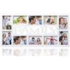 ARPAN Cornici portafoto per 10 Foto da 15,2 x 10,2 cm, in plastica, Colore: Bianco, Scritta Family, 70 x 34 x 3 cm