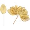 M METERXITY 120-Pack Foglie Artificiali In Seta, Foglie Singole Finto Filo, Foglie Fiori Finti Con Stelo Per Bouquet Fai Da Te/Ghirlande/Decorazioni Party, Foglie Artificiali Per Rose [Oro]