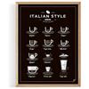 Follygraph Cartello da caffè - Italian Style Coffee - Art, Poster, Grafic, Print - 21x30, 30x40 (30x40)