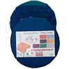 Russo Tessuti Coppia Cuscini Sedie Cucina Coprisedia Imbottiti Rotondi Tinta Unita Elastico -Blu