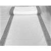 mauro Tende A Pannello - Vendita A Metro - Larghezza Cm 40-45-50-60-65-70-80-90 - Tessuto 100% Poliestere Effetto Lino - Colore Bianco con Bordo Grigio (40 cm)