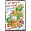 SUPERDANT Segno di Latta Frutta e Verdura Cartello in Metallo Vintage con Placca Murale Retrò Targhe in Metallo Decorazione Parete Vintage Decorazione Poster Retrò per Ristorante Decorazione per Bar