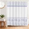 BREASOME Tenda Doccia Antimuffa 180 x 180 cm Cialda Tenda Vasca da Bagno Tessuto in Poliestere Resistente all'Acqua con 12 Ganci