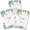 PRESSINART 26 Cartellini Numerati Verdi per Tavoli da Matrimonio 1-25 Cartellini di Seduta Dorati in Carta Verde Eucalipto A Doppia Faccia per Ricevimenti di Matrimonio Anniversari Compleanni e Feste