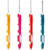 Ouligay Set di 4 uncinetti ergonomici da 2,5 mm, 3 mm, 3,5 mm, 4 mm, colorati, lunghi, per lavori a maglia, guanti, scarpe, borse, cappelli, calze, sciarpe