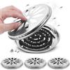 Nuyoah Porta Zampirone da Esterno Porta Bobina per Zanzare in Metallo Supporto Incenso a Spirale Antizanzare 4Pz Bobine Repellente con Coperchio Supporto Zampironi Portatile in Acciaio Inox