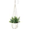 Mkono Pianta finta da appendere con vaso, piante da appendere, decorazione primaverile artificiale, macramè, con piante finte, per casa, camera da letto, bagno, ufficio, decorazione