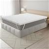 L'ANTICO ARCOLAIO - Topper Una Piazza e Mezza con Lato Estivo Rinfrescante e Lato Classico 4 Stagioni, Topper 120x190 in Memory Foam Made in Italy, Spessore Memory 5cm per un Comfort Superiore