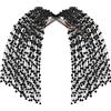 Generic 6 steli di bacche artificiali glitterate, 76 cm, rami neri Ting, steli per albero di Natale, bastoncini di bacche decorative in salice piangente (nero)