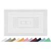 IlGruppone Tappeto Bagno Assorbente in Spugna Varie Misure da Scendidoccia A Tappeto Grande Lavorazione Jacquard Tinta Unita Ricamo Cornice Lavabile Lavatrice - Bianco - TappetoBagno60x120