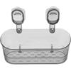 BESPORTBLE Mensola Doccia Ventosa senza Foratura Grande Capacità in Plastica per Organizer da Bagno e Accessori la Cura della Pelle Angolare, Facile da Pulire e Resistente