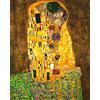 REGSDFQ Diy Dipingere Con I Numeri Klimt Bacio Kit Per Dipinto A Olio, Pennelli Per Dipingere Con I Numeri Su Tela Dipinti famosi Gustav Klimt Abbracciare uomini e donne 40x50cm Senza Cornice