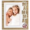 Generico Cornice Mamma Foto 10x15 in Legno Bianca con Scritta Mamma e Rosa Rossa Portafoto Festa della Mamma 10 x 15 in Legno con Rosa Stilizzata per Regalo Mamme e Madre Festa della Donna