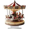 Generico Carosello Natalizio | 2D Decorazione Giostra Di Natale, Giostra Del Villaggio Di Natale, Decorazioni Da Tavolo Piatte In Acrilico, Figurine Da Collezione, Merry Go Round Per Decorazione Domestica