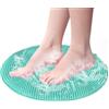 Homirty Tappetino da massaggio antiscivolo in silicone blu Teal per la cura dei piedi, massaggiatore per doccia, tappetino per la pulizia e lo scrub