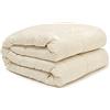 PARAMAISON Trapunta Matrimoniale Invernale Raso Ramage, 270 x 270 cm, Design Piazzato Jaquard, Invernale, Anallergico, King Size, 350 gr/mq, Avorio