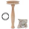 Generic Fungo per rammendo in legno - Strumento per riparare la, Strumento per rammendo a fungo | Rammendatore per funghi in legno liscio con ricchi accessori, macchina per maglieria a telaio, eleg