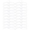 Generic Grucce appendiabiti in plastica antiscivolo a collo corto, 41,5 x 15,5 cm, per camicie, abiti, giacche, camicette, leggere, robuste, organizer per armadio, colore bianco (20 pezzi)