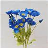 JPORSHU 8 mazzi di fiori artificiali di papavero, 59,2 cm, realistici fiori selvatici in seta PU, per la decorazione della casa, per feste di nozze, composizioni floreali, centrotavola da cucina (blu scuro)