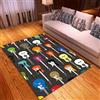 Meiju-shop Mateju Tappeto Salotto Moderno, 3D Chitarra Tappeti Camera da Letto, rug Cucina Antiscivolo Lavabile per Tavolino da Salotto,Bagno,Tappeto Bambini Cameretta (Musica Rock,100x120cm)