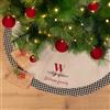 Wanapix Gonna Albero di Natale Personalizzata | Tappeto/Copri Base/Coperta Albero di Natale | Decorazione Capodanno Casa | 130ø cm | Initials