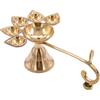 Tarini Gallery Diya tradizionale in ottone per Puja Essential Pooja Articolo per Aarti Arti Deepak Deepam per la decorazione della casa del tempio accessori regali (Panch Aarti Diya)