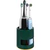 Linkidea Portaspazzolino elettrico da appoggio, 4 scomparti, in plastica, compatibile con Oral-B serie iO, Philips Sonicare ProtectiveClean, Colgate ExtraClean (verde)