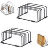 Keboyoe 2Pzs Porta Taglieri da Cucina con 5 Scomparti Supporto per Tagliere | Supporto per Tagliere da Cucina porta Coperchi Pentole Salvaspazio Supporto per Coperchio Porta Piatti da Interno Mobile
