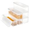ZENFUN Set di 6 contenitori per pasta con coperchio, ermetici, per spaghetti e bacchette, rettangolari, sigillati, per frigorifero, dispensa da cucina, 7,6 x 30,5 x 7,6 cm, senza BPA