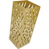 Thonlai Portaombrelli, Portaombrelli in Metallo con Design Cavo per Asciugatura Rapida, Verniciatura a Polvere Antiruggine, Dimensioni Compatte 42x16x16 Cm, per Ingresso Ufficio (Oro)