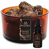 Magma London Diffusore di pietra lavica, diffusore di oli essenziali di rocce vulcaniche, fragranza per la casa Smokey Velvet - Pietre aromatiche organiche - Magma London