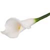 ZYWUOY Bouquet di calle artificiali splendidamente realizzate, calle realistiche nei colori bianco e giallo, teste staccabili (bianco)