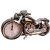 FinerMe Sveglia vintage con mini moto e bicicletta, alimentata a batteria, orologio da scrivania creativo (modello moto)