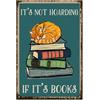CREATCABIN Libro Gatto Targa Decorazione Biblioteca Libreria Arte da Parete Targa in Metallo retrò Vintage Targa in Metallo Pittura in Ferro Decorazione per Poster per La Casa Sala Lettura 20x30cm