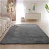 CHBIN Moderno Pecora Tappeto 60x80cm Pelliccia Sintetica Tappeto Faux Tappetto Morbido e Antiscivolo Gradiente Colore Ultra Morbida per Letto Home Decor Nursery Qualsiasi Stanza, Grigio Chiaro