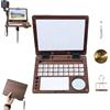 Generic Tavolozza portatile per acquerelli, 27 griglie in legno da viaggio, tavolozza per acquerelli, set da viaggio, mini tavolozza regalo per pittori